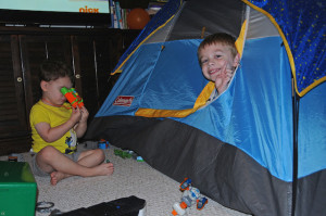 Watching Noah 5y 11m and Ben 2 1/2.
